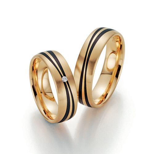 Eheringe „Gold küsst Carbon“ 22-TZ01080-060