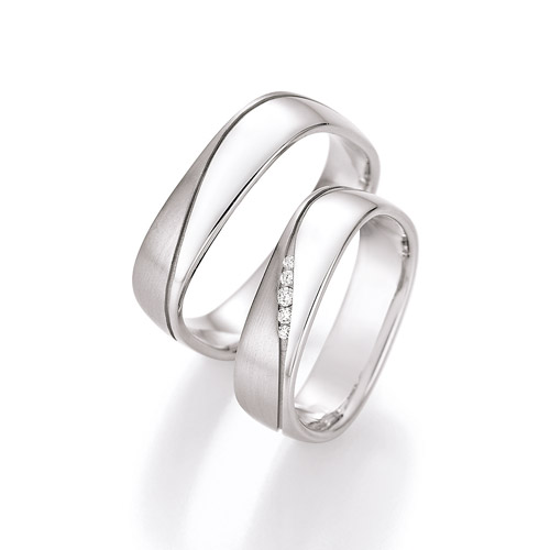 Eheringe „White Style Silver Dreams Brilliant“ 55-TZ30050-051